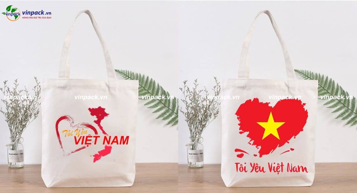 Mẫu túi vải bố canvas ngày kỉ niệm giải phóng miền nam