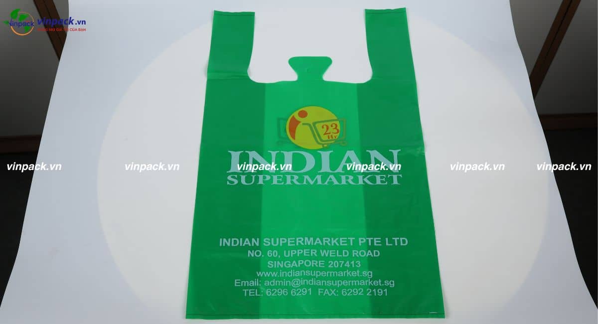 Túi xốp 2 quai in logo thương hiệu