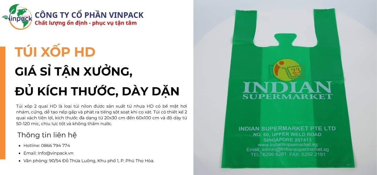 Mẫu túi xốp HD đa dạng kích thước