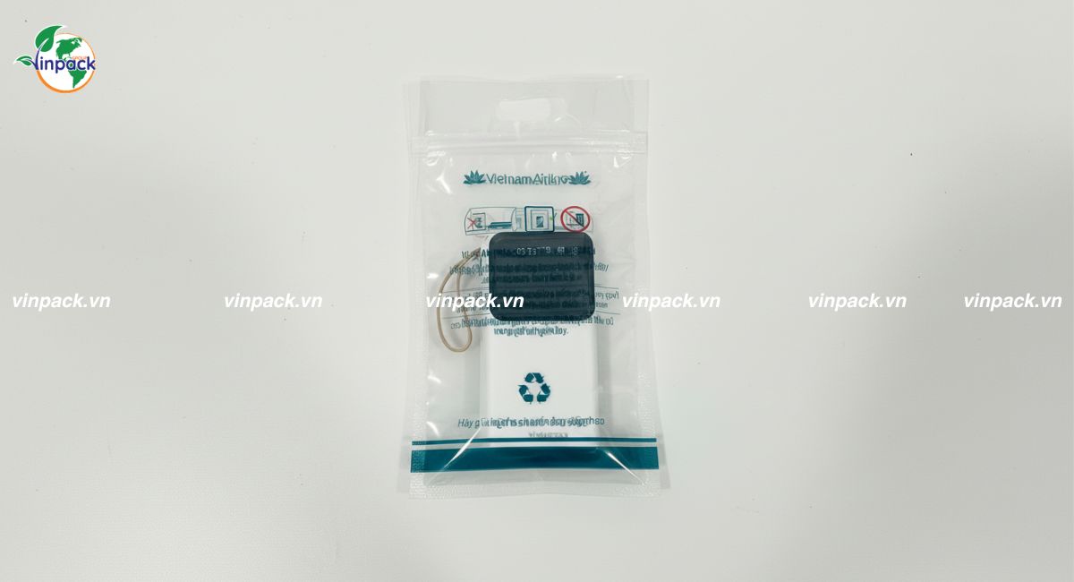 Dự án túi zip đựng sạc dự phòng họp tác với Vietnam Airlines