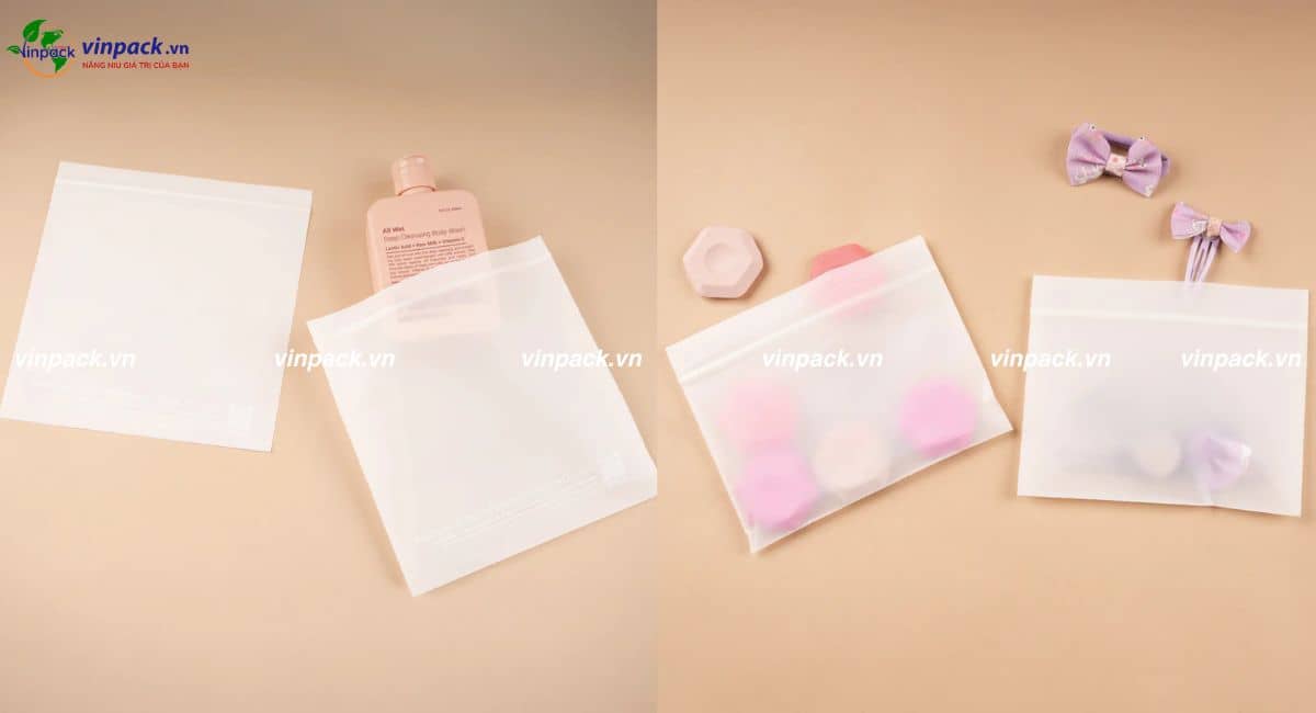 mẫu túi zipper đựng đồ trang điểm