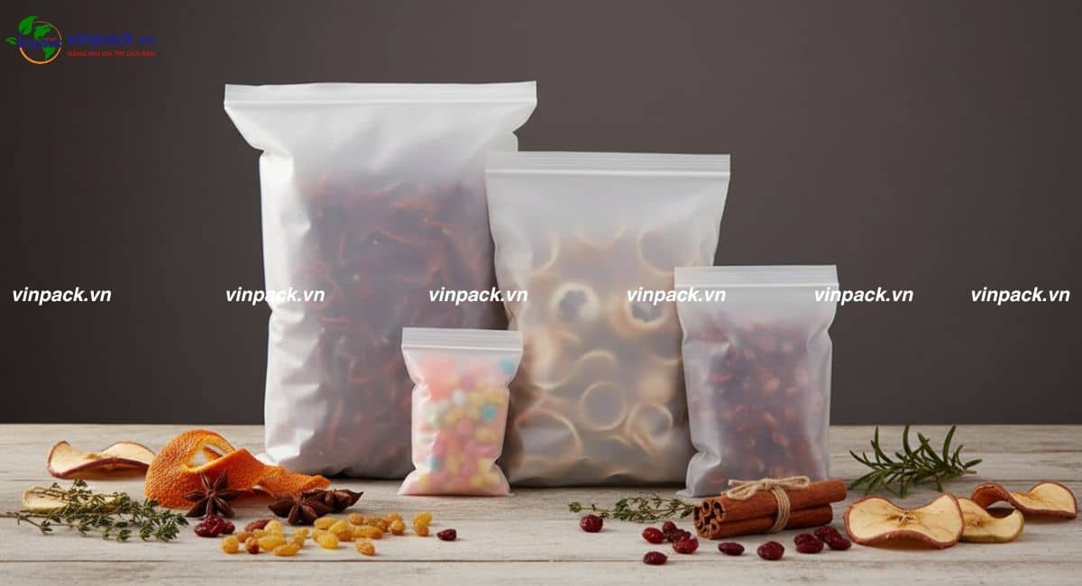Mẫu túi zipper đựng các loại hạt