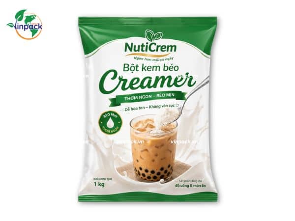 Bao bì đóng gói bột kem béo túi hàn lưng giữa Bao bì đóng gói bột kem béo túi hàn lưng giữa