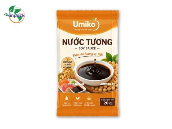Bao bì nước chấm đựng nước tương dùng 1 lần Bao bì nước chấm đựng nước tương dùng 1 lần