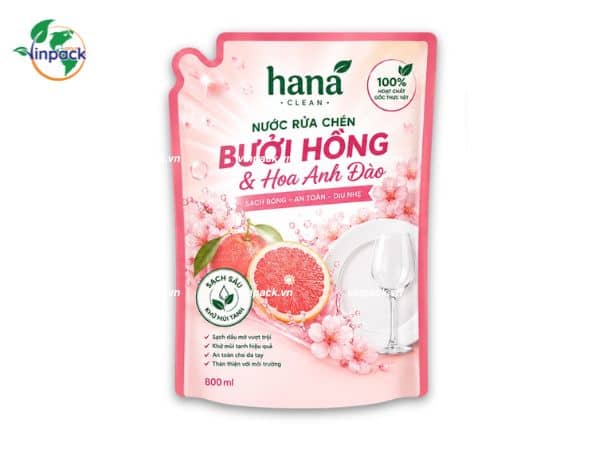 Bao bì nước rửa chén dạng túi refill in theo yêu cầu Bao bì nước rửa chén dạng túi refill in theo yêu cầu