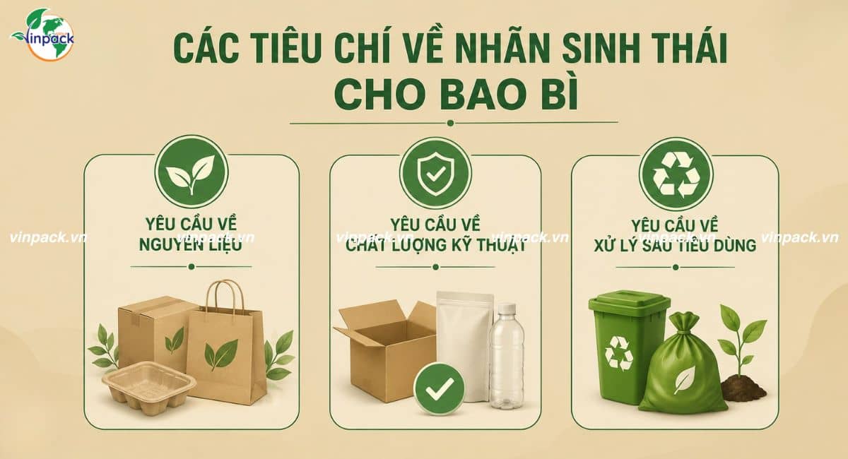 Các tiêu chí nhãn sinh thái cho bao bì