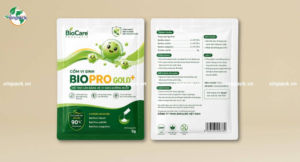 Bao bì dược phẩm y tế dạng gói nhỏ sài 1 lần