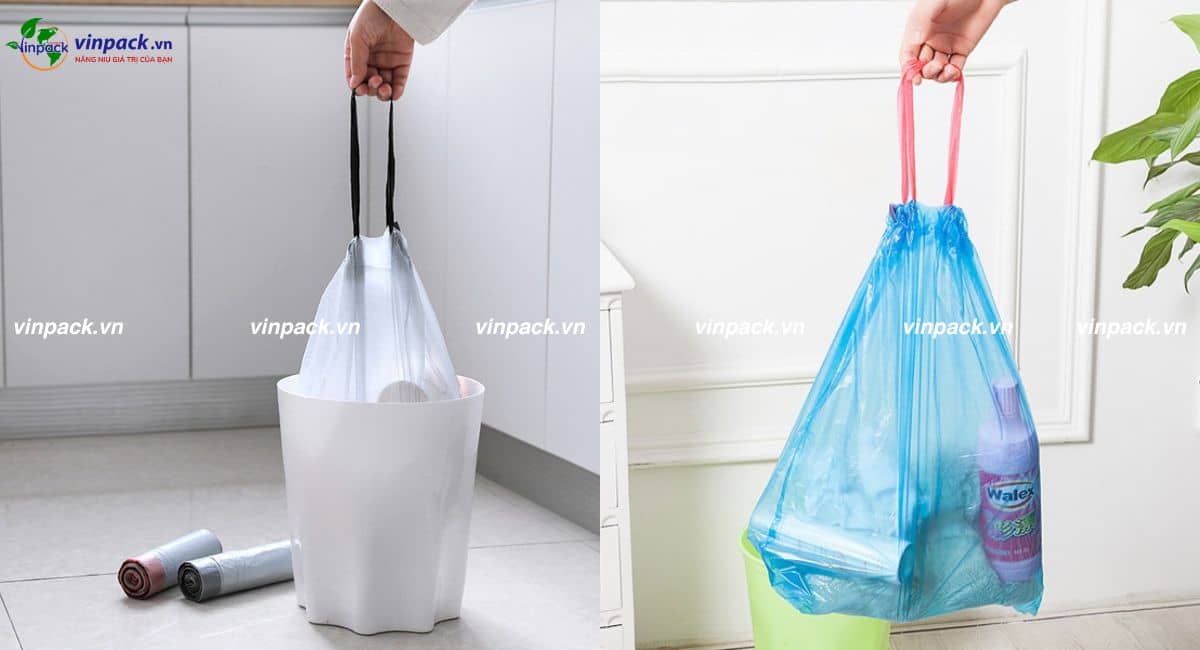 Túi rác dây rút cỡ nhỏ và cỡ trung cho gia đình
