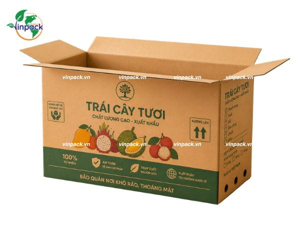 Thùng carton 5 lớp đựng trái cây Thùng carton 5 lớp đựng trái cây
