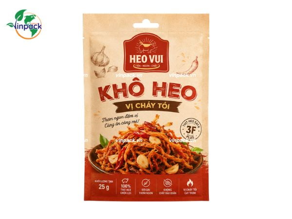 Bao bì khô heo túi đựng 25g có đục lỗ treo