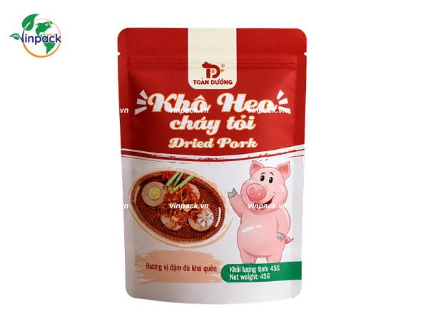 bao-bi-kho-heo-45g Mẫu bao bì khô heo in hoạt hình túi nhỏ 45g