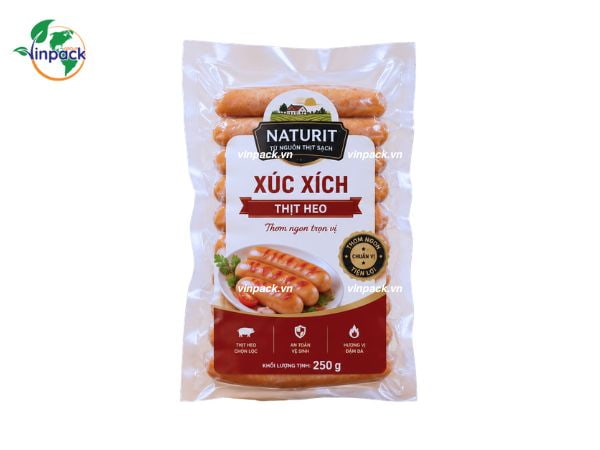 Mẫu bao bì xúc xích hút chân không ấn tượng Mẫu bao bì xúc xích hút chân không ấn tượng