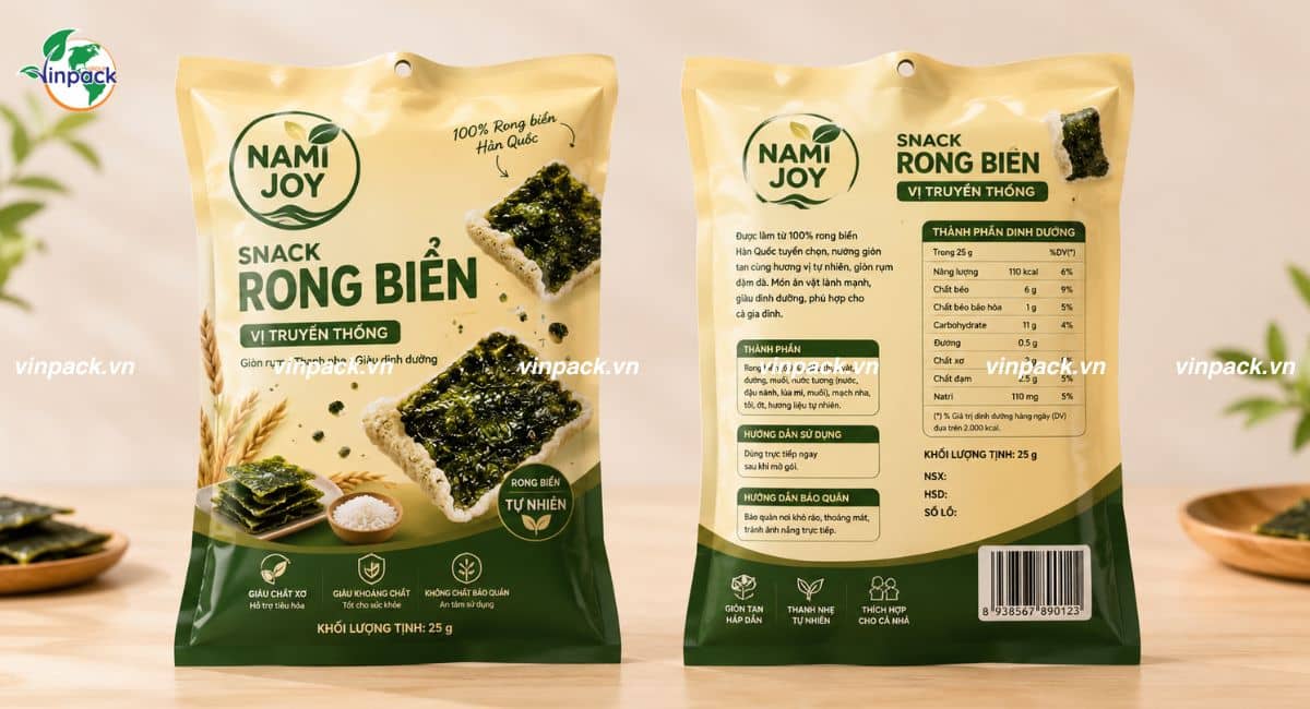 Vinpack nhận in bao bì rong biển theo yêu cầu