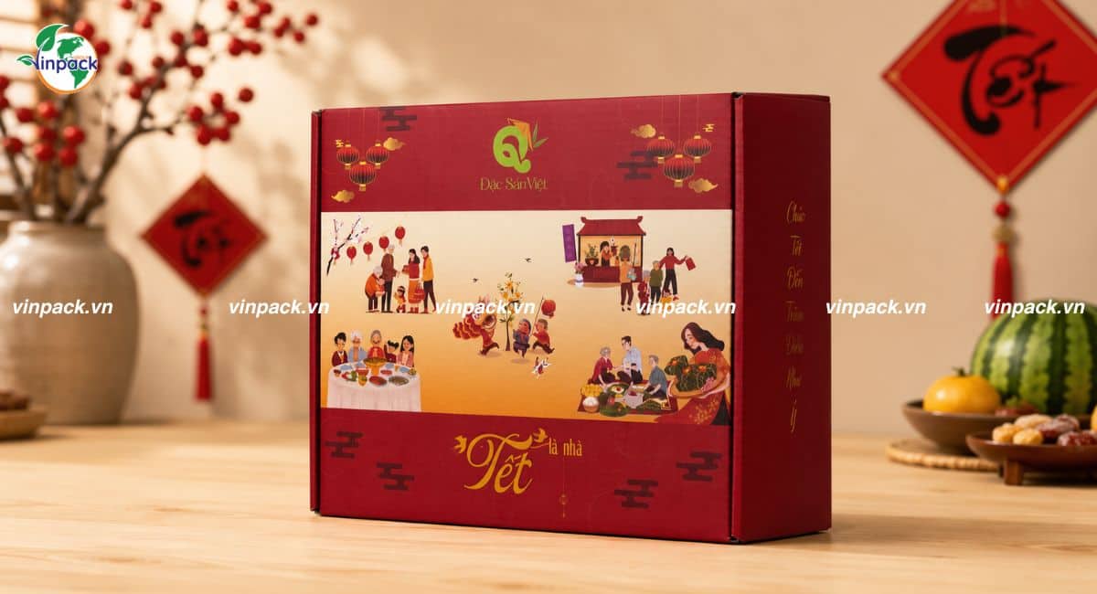 Mẫu hộp giấy in logo thương hiệu theo yêu cầu của thương hiệu