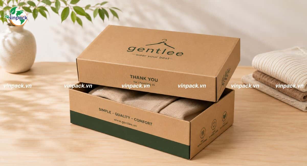 Mẫu thùng carton 3 lớp shop thời trang