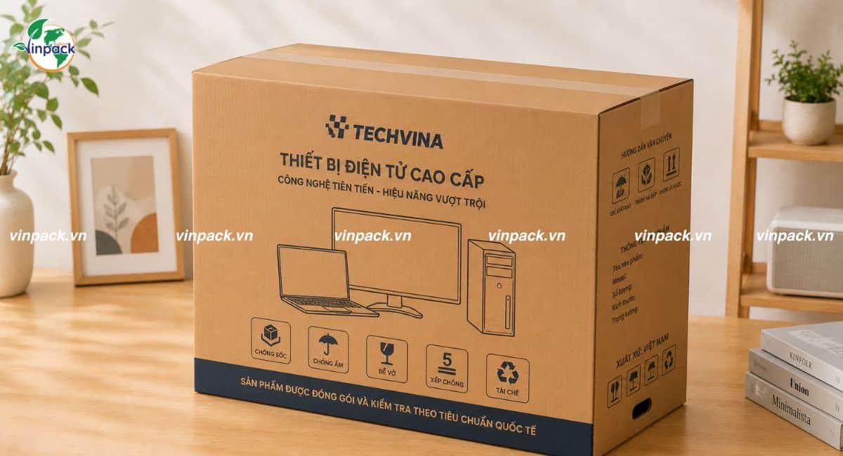 Mẫu thùng carton 5 lớp đụng thiết bị điện tử