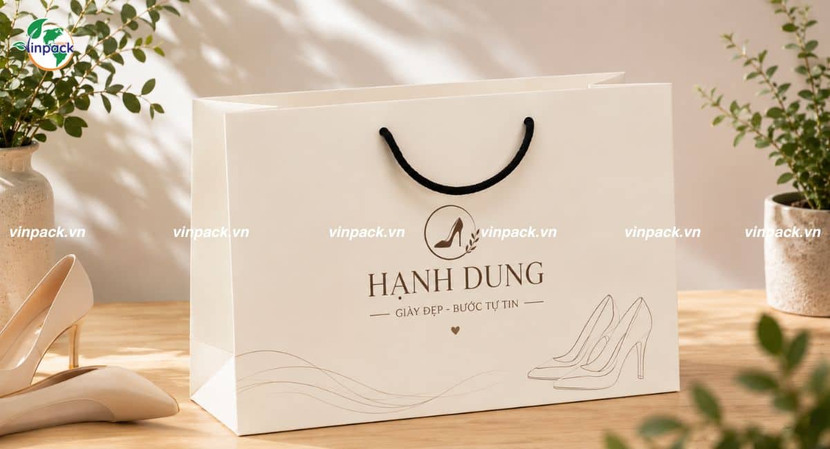 Mẫu túi giấy đựng giày cho các cửa hàng thời trang
