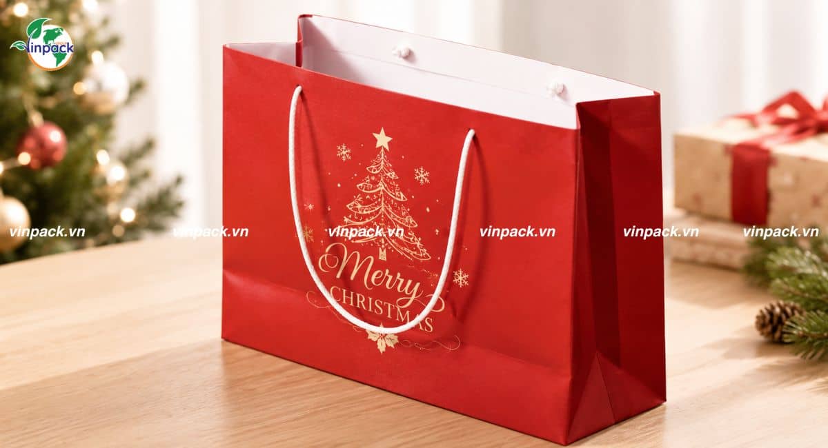 Mẫu túi giấy đựng quà giáng sinh