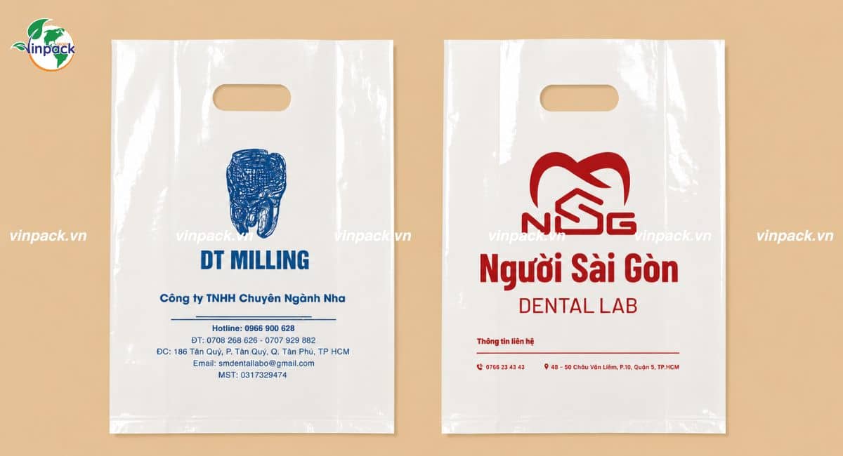 Mẫu túi hột xoài cho phòng khám nha khoa