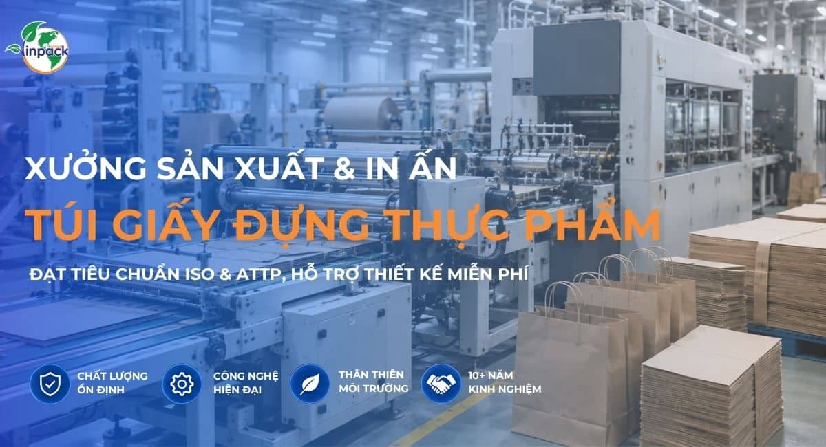 Xưởng sản xuất in ấn túi giấy đựng thực phẩm