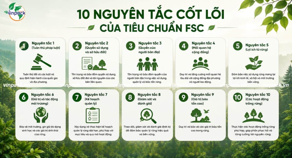 10 Nguyên tắc cốt lõi của tiêu chuẩn FSC