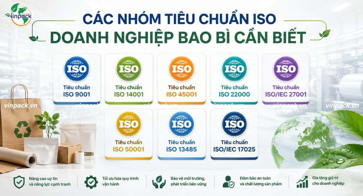 Các nhóm tiêu chuẩn ISO doanh nghiệp bao bì nên biết