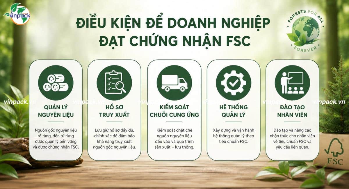 Điều kiện để doanh nghiệp đạt chứng nhận FSC