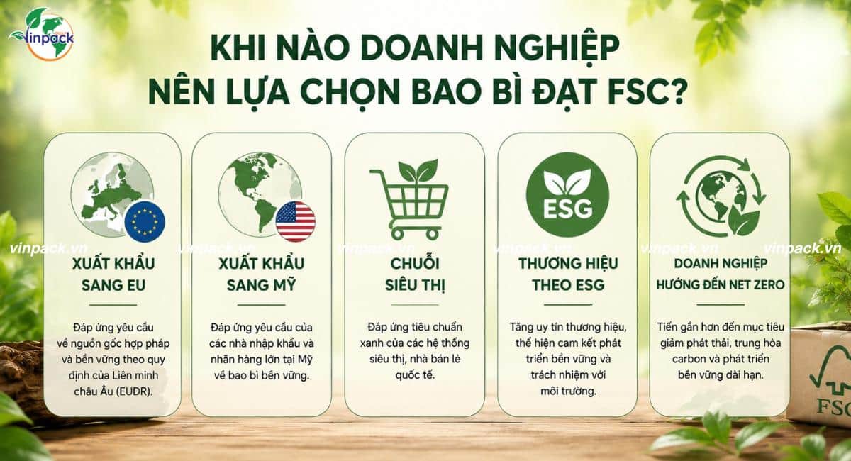 Khi nào doanh nghiệp nên lựa chọn bao bì đạt chuẩn FSC