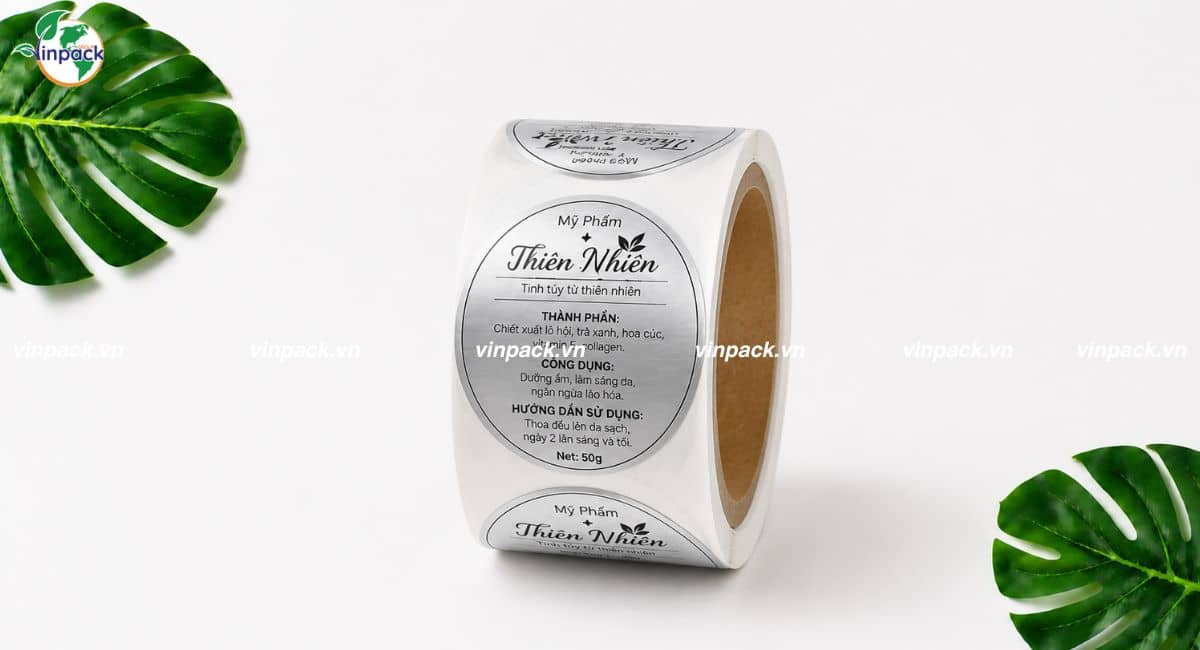 Mẫu tem decal xi bạc
