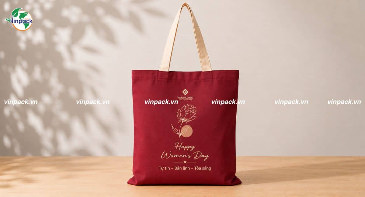 Mẫu túi vải canvas quà tặng 20/10