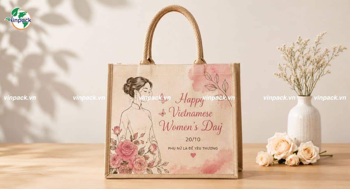Mẫu tủi vải đay 20/10 phù hợp cho các tiệm spa
