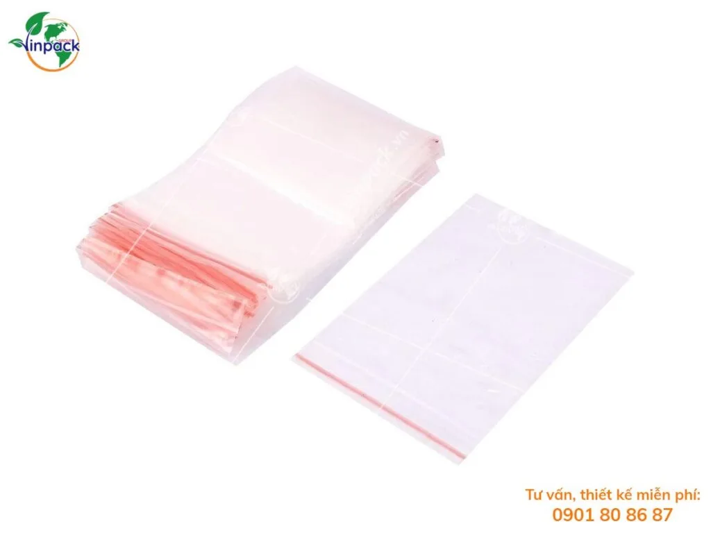 Túi Zipper Chỉ Đỏ