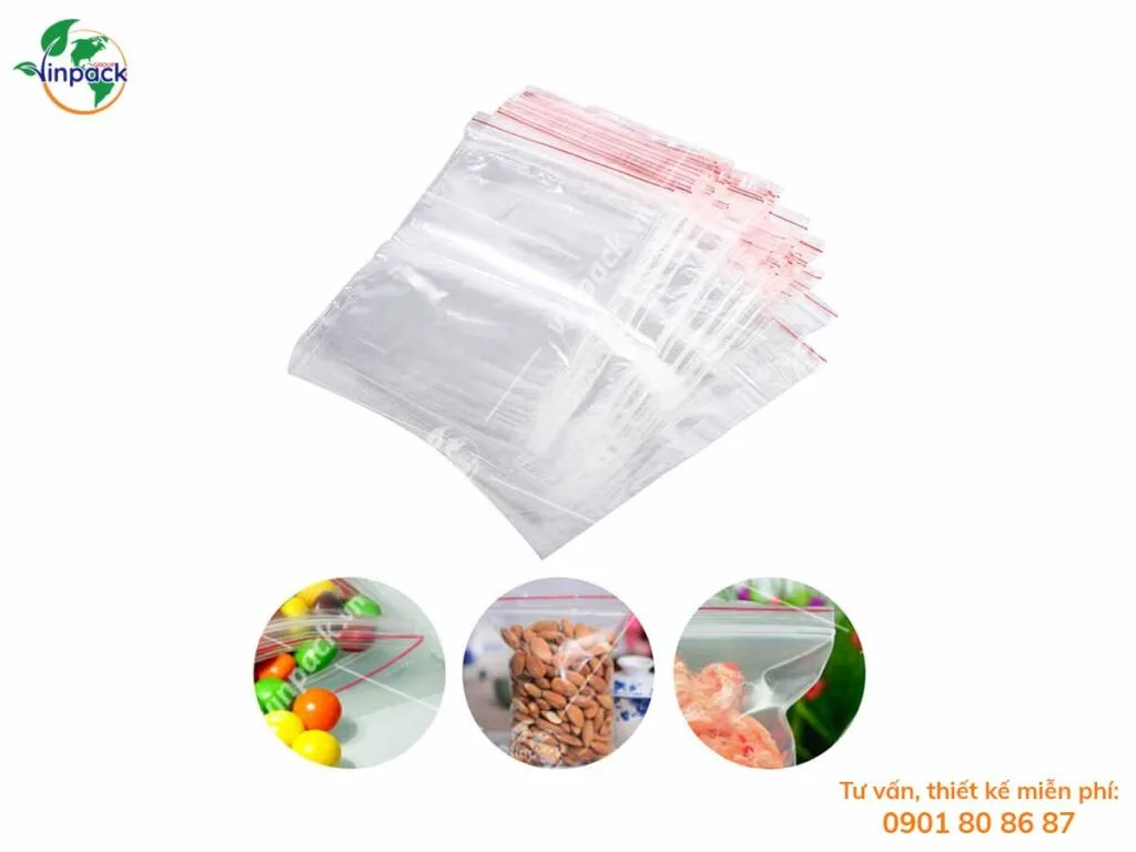 Túi Zipper Chỉ Đỏ