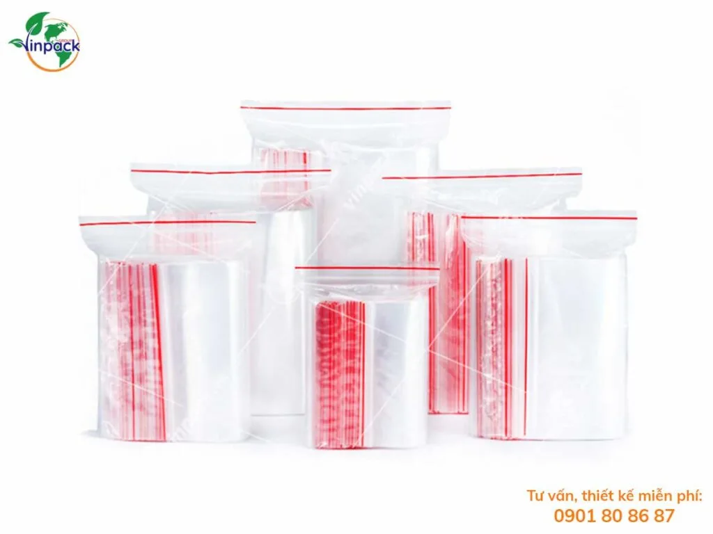 Túi Zipper Chỉ Đỏ