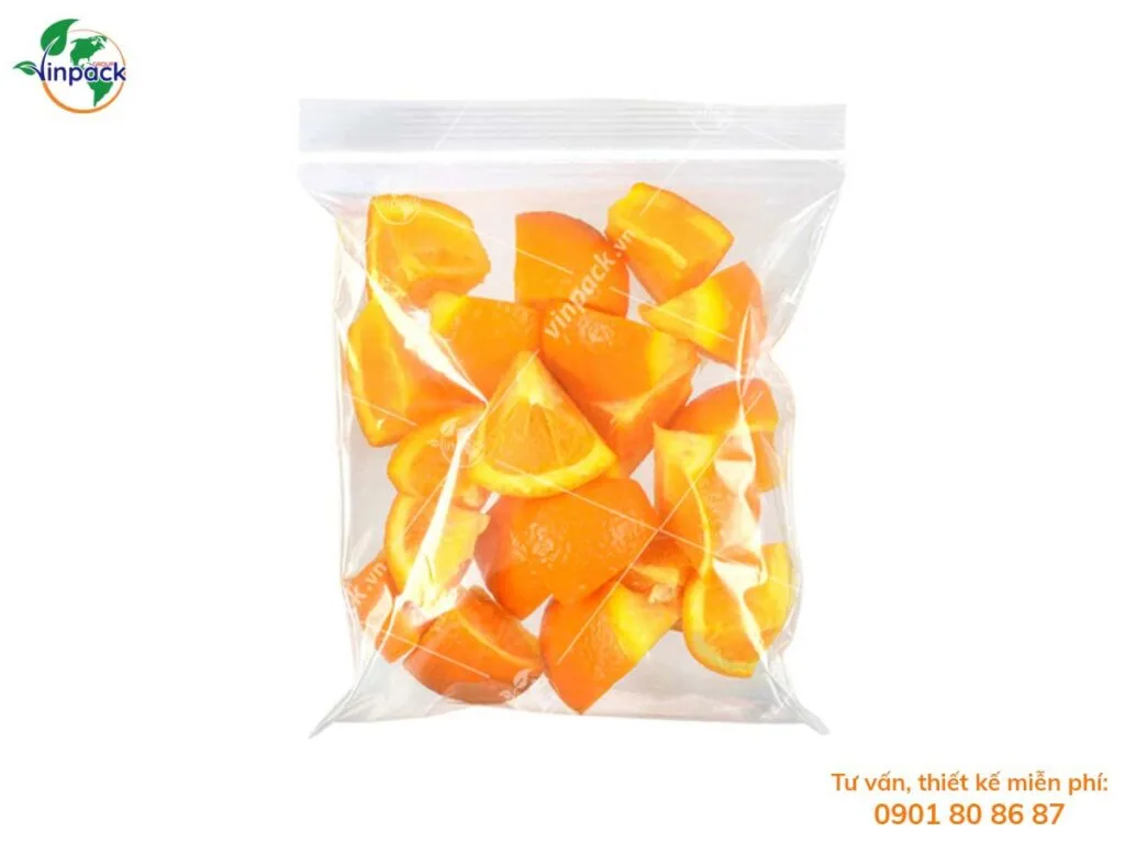 Túi zipper chỉ trắng