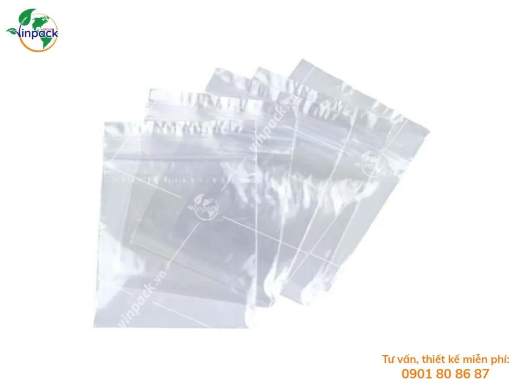 Túi zipper chỉ trắng
