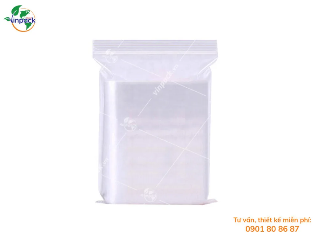 Túi zipper chỉ trắng