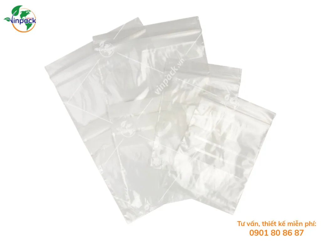 Túi zipper chỉ trắng