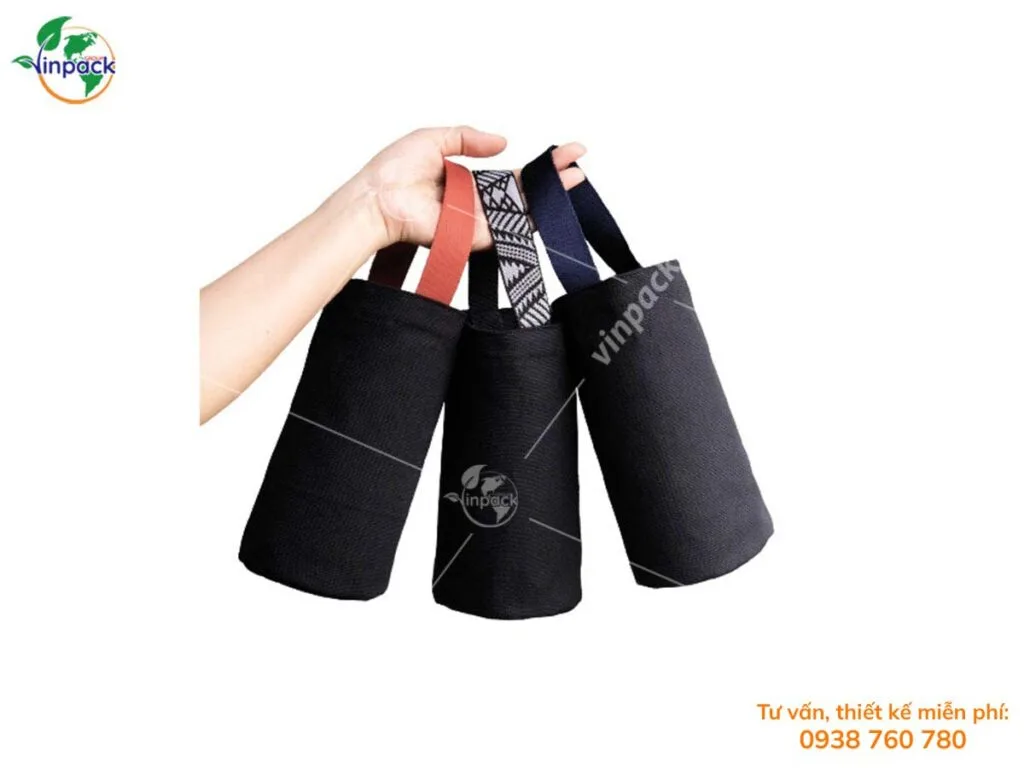 Túi vải bố đựng bình nước