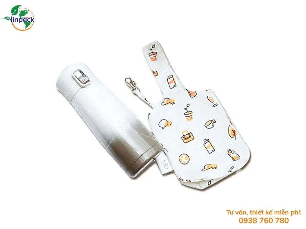 Túi vải bố đựng bình nước