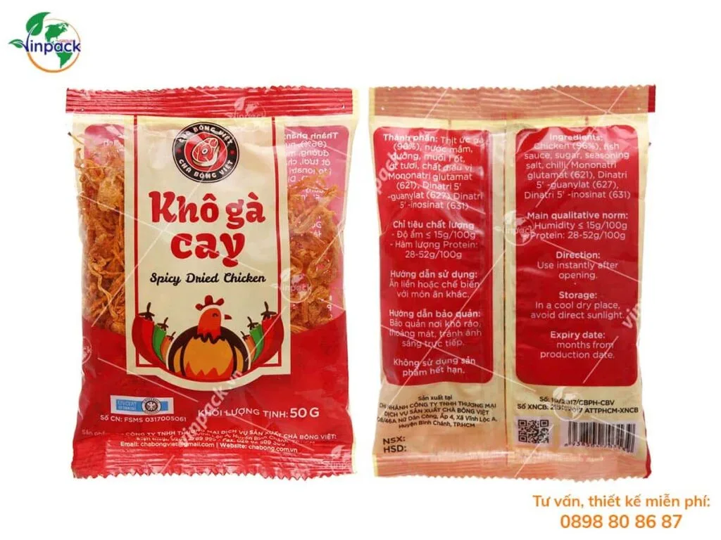 Bao Bì Đựng Khô Gà
