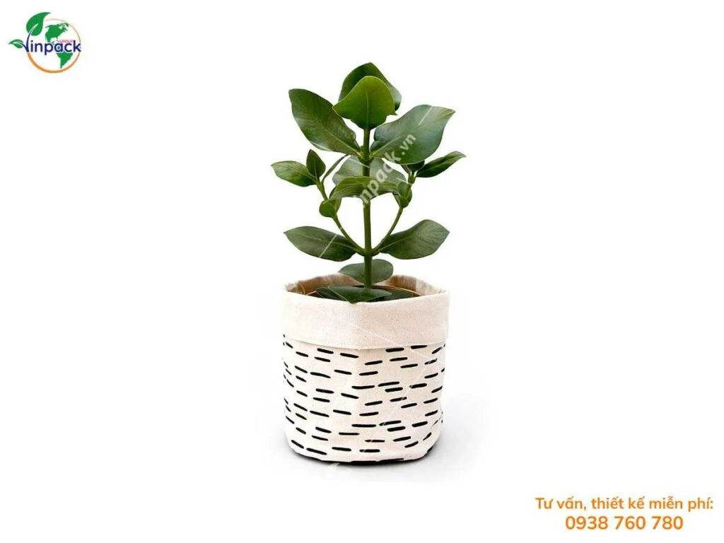 Túi vải bố bọc chậu cây