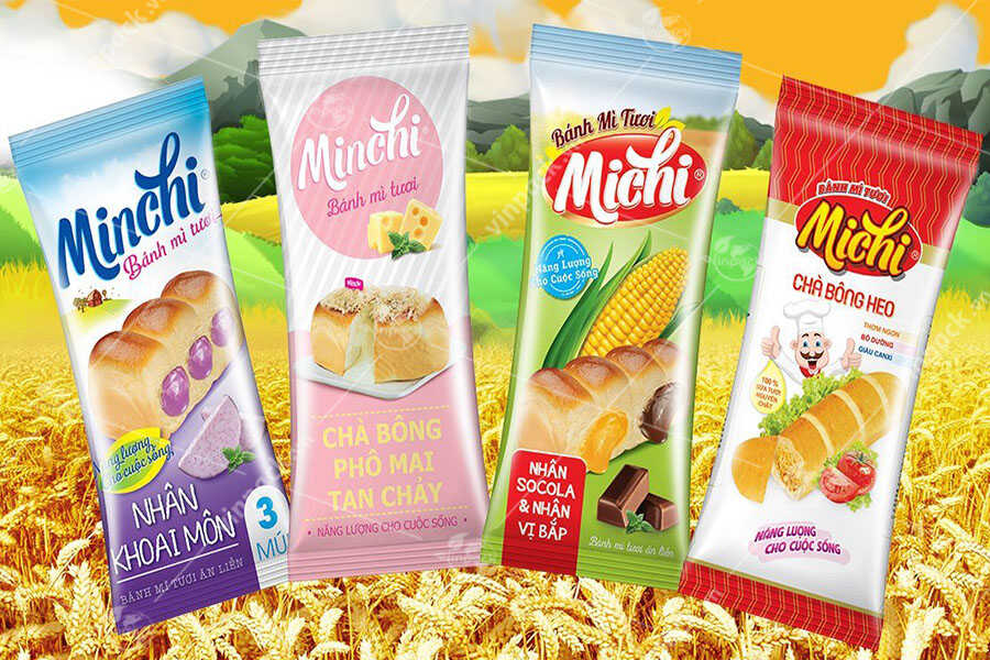 Bao bì bánh mì chất liệu màng ghép nhiều lớp in trục đồng