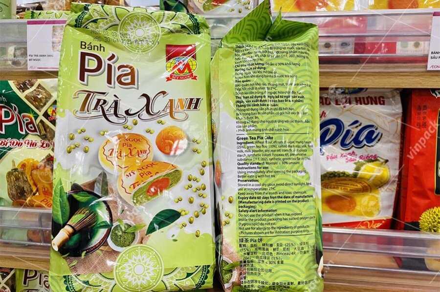 Bao bì bánh Pía kiểu túi xếp hông hàn lưng