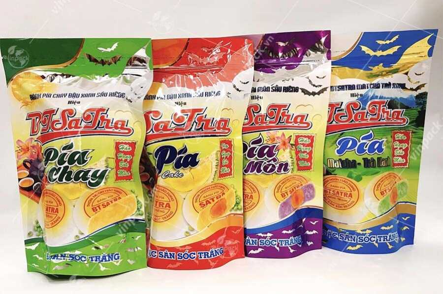 Bao bì bánh Pía kiểu túi zip đáy đứng