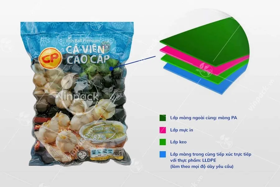 Bao bì cá viên chất liệu PA/PE