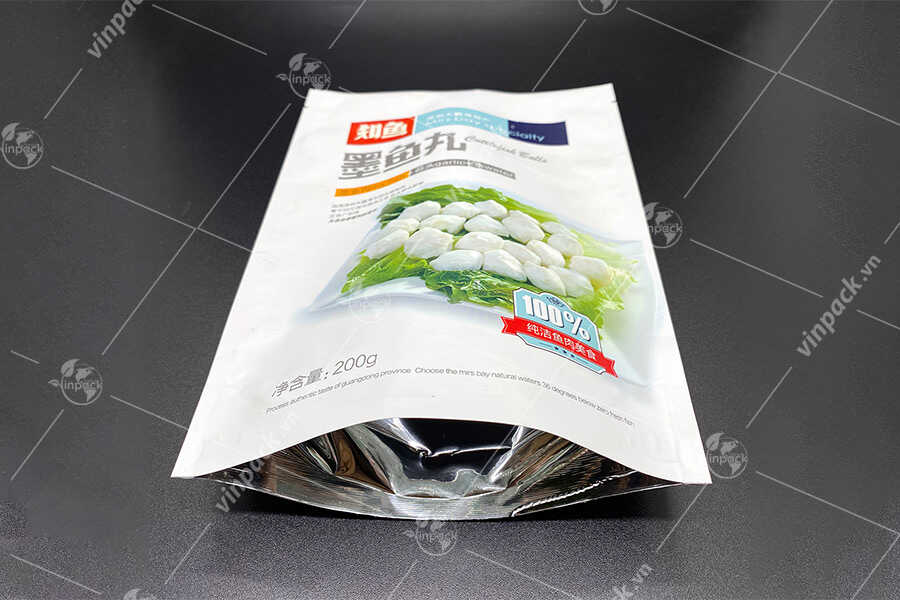 Bao bì cá viên kiểu túi zip đáy đứng