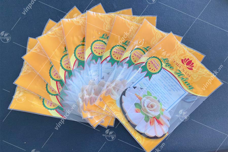 Bao bì chả nấm kiểu túi 3 biên