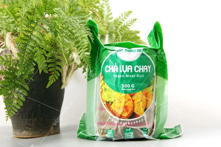 Bao bì đựng chả chất liệu màng ghép phức hợp in trục đồng