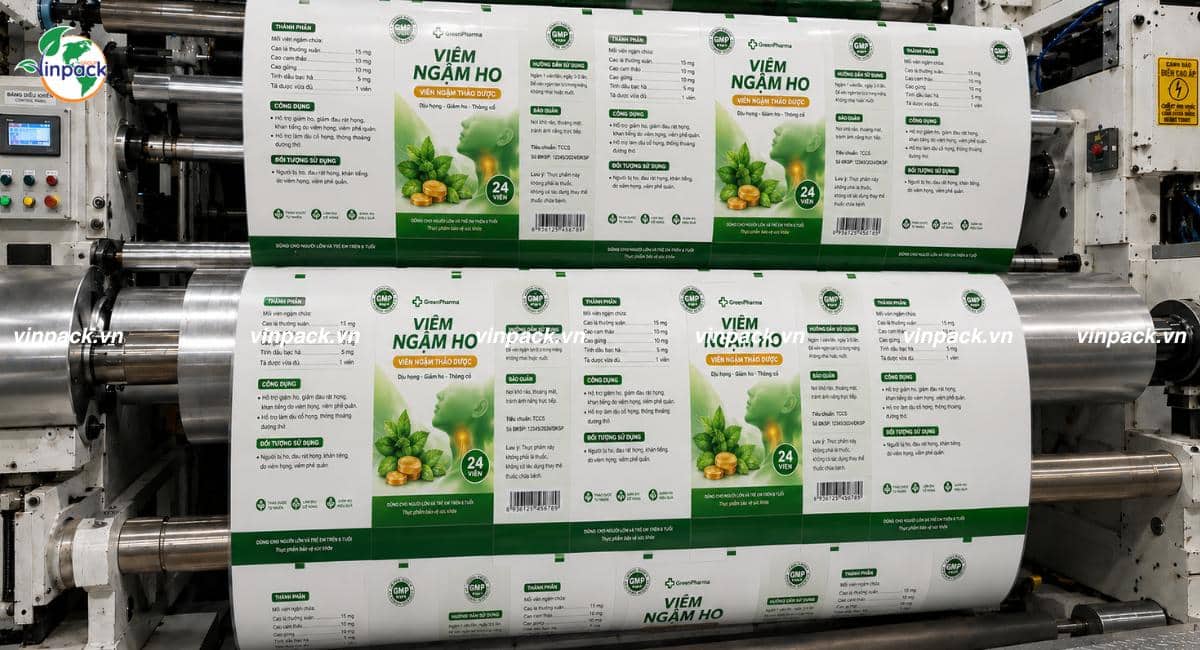 In trục đồng bao bì dược phẩm y tế cho kẹo ngậm ho